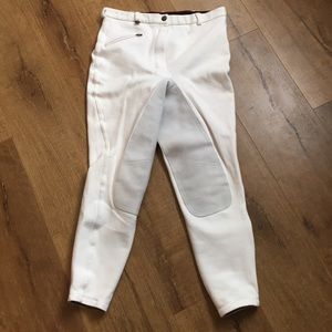 White dressage breeches equestrian pants